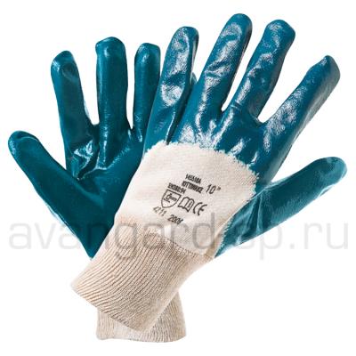 Перчатки нитриловые полуобливные с мягким манжетом (аналог HYCRON)